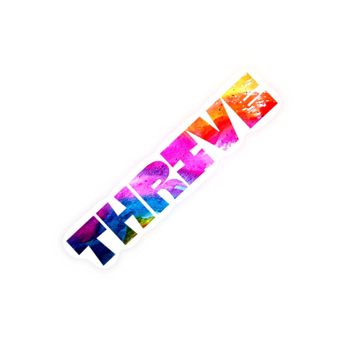 THRIVE — Kiss-Cut Sticker | Bold Watercolor Motivation
