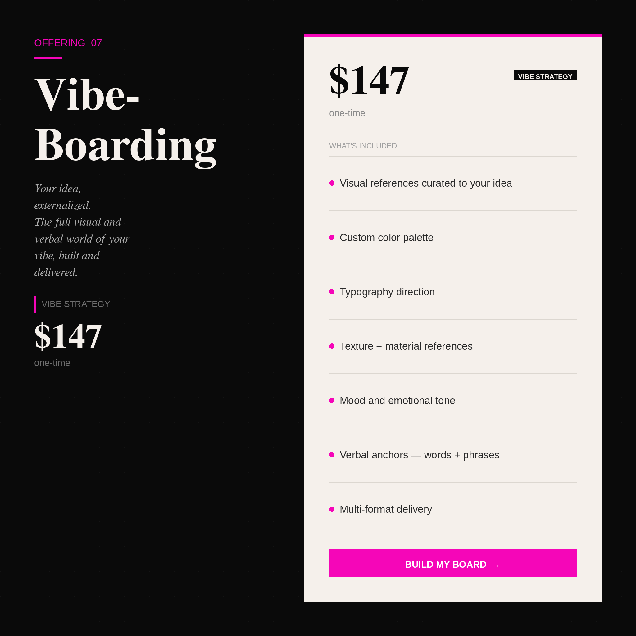 Vibe-Boarding — $147